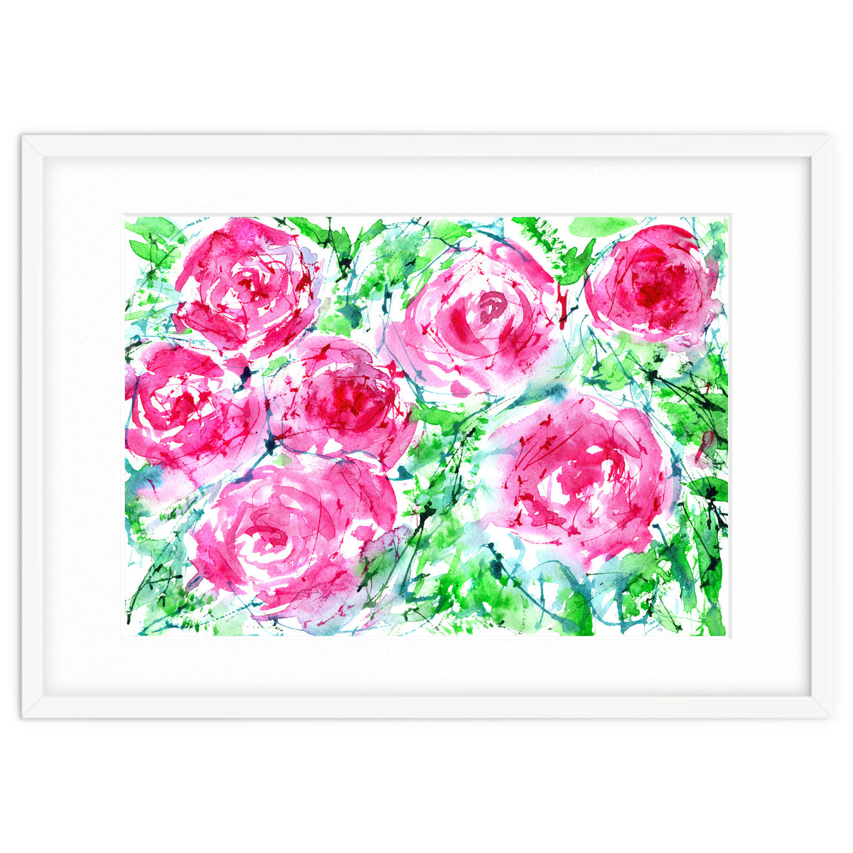 Blooming bouquet || watercolor roses