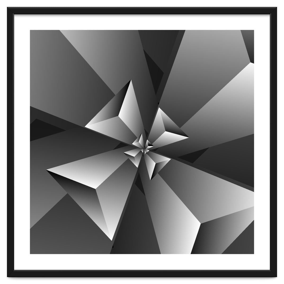 Blackish Trendy Triangle Pattern