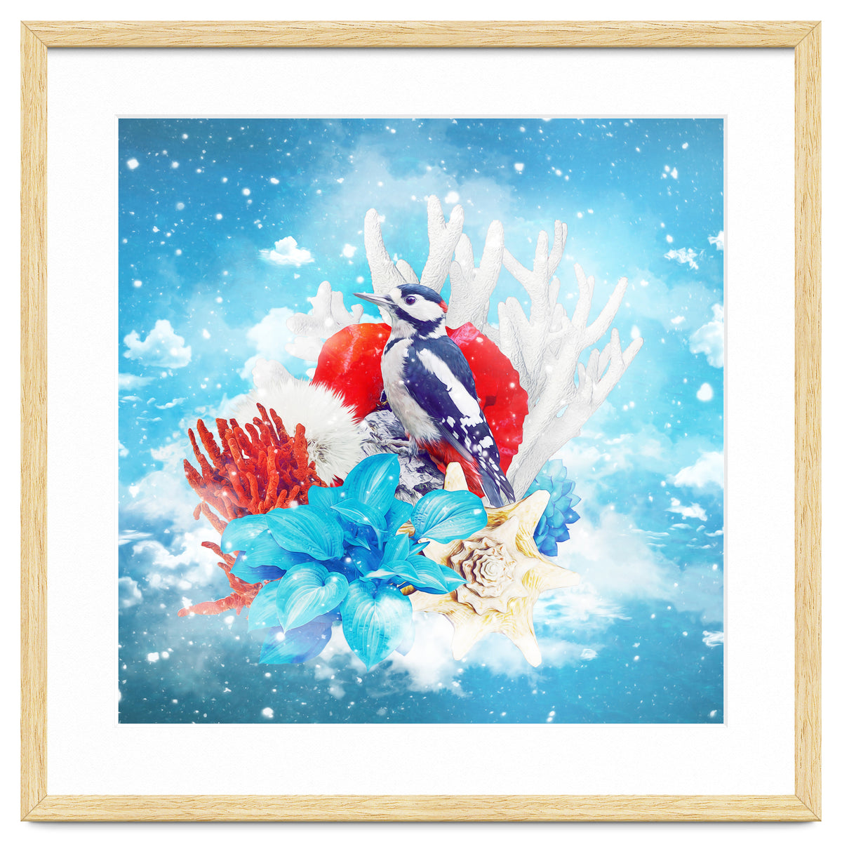 Floral Woodpecker In Winter