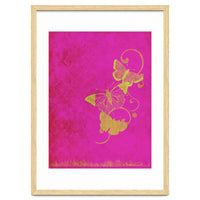 Yellow Butterflies on Pink