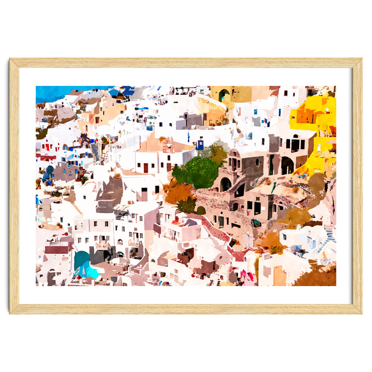 Travel Far Enough, You Meet Yourself Illustration, Spain Citiscape Architecture Painting, Buildings