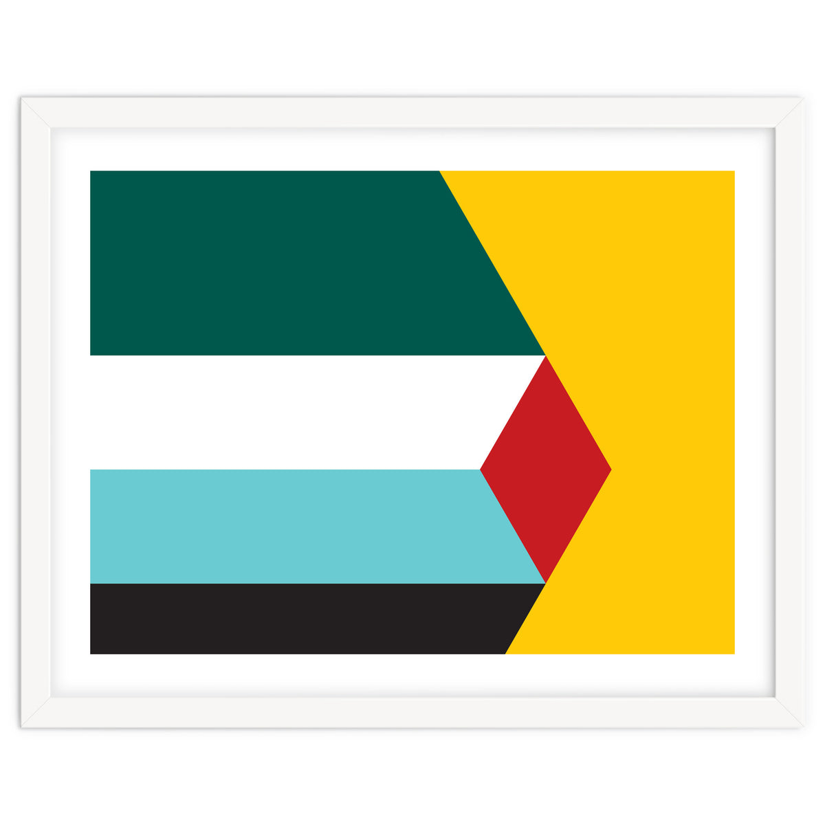 Geometric Shapes No. 43 - yellow & green