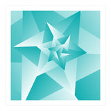 Bluish Trendy Triangle Pattern (Print Only) thumbnail