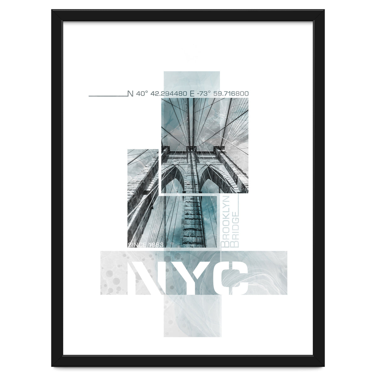 NYC Brooklyn Bridge Details | turquoise marble