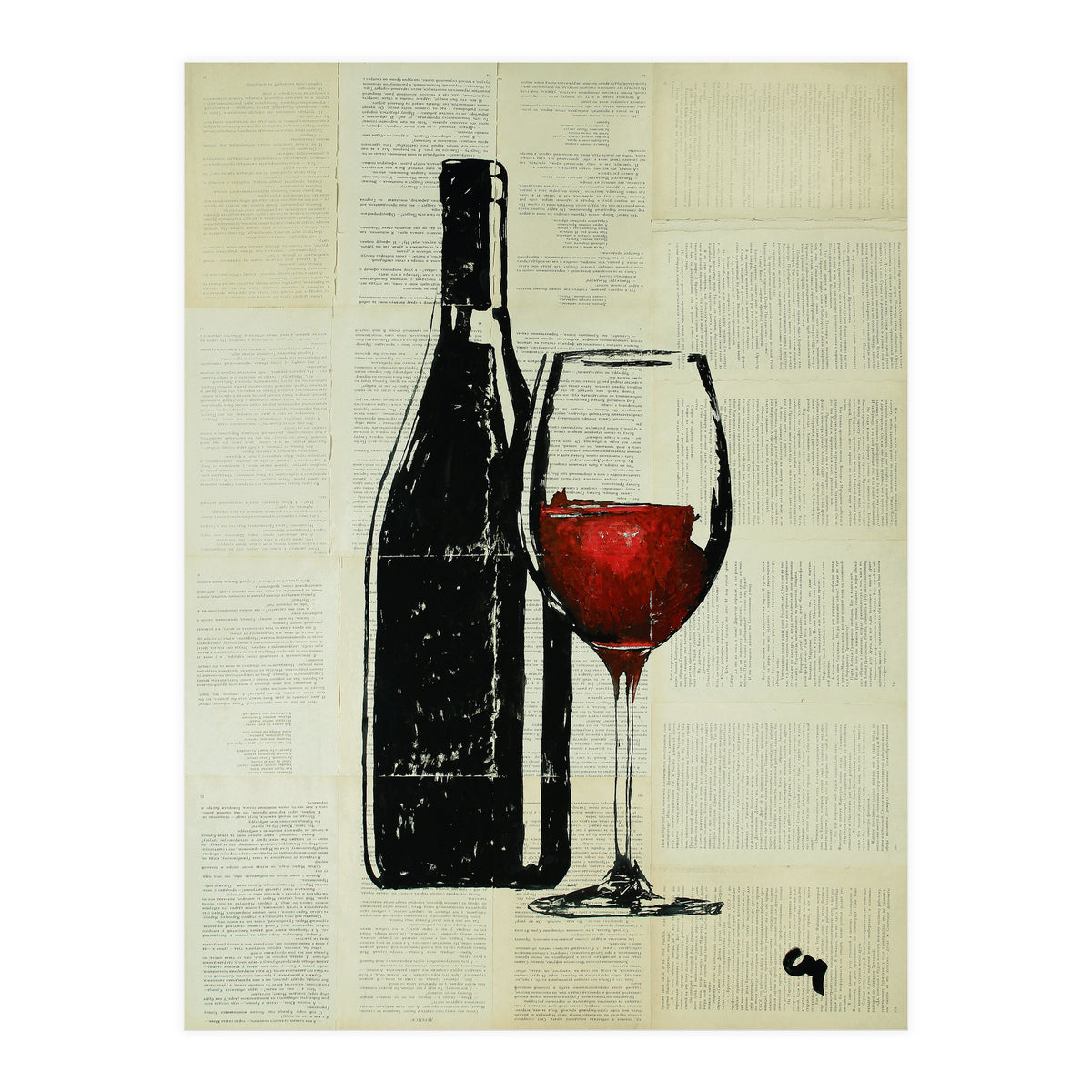 Red Wine . (Print Only)