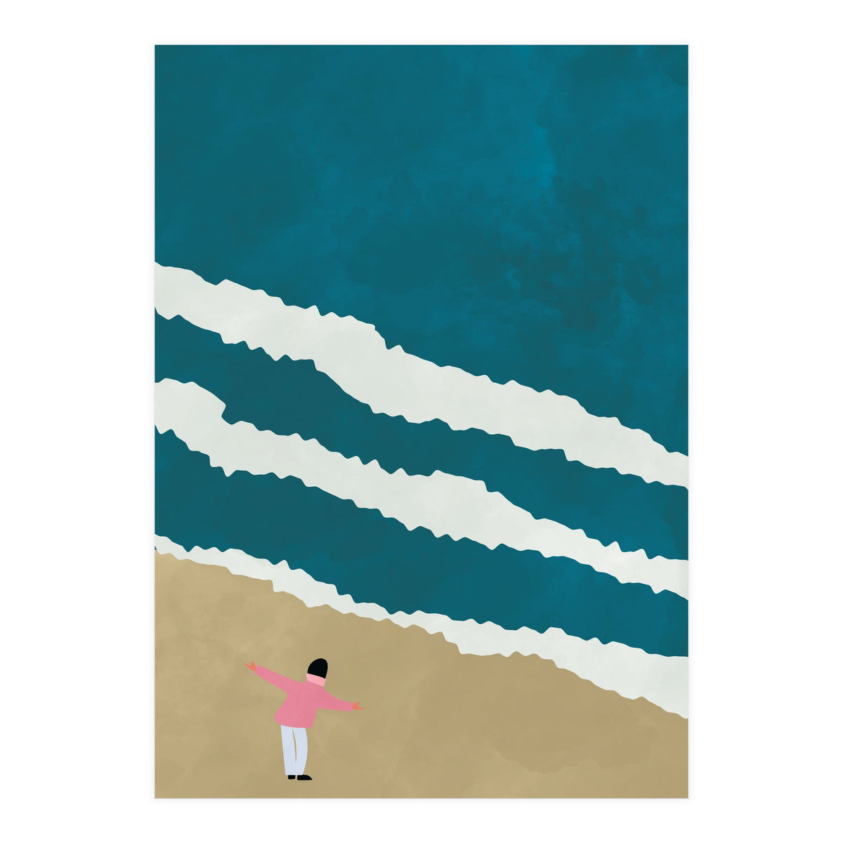 Minimalist Beach Illustration (Print Only)