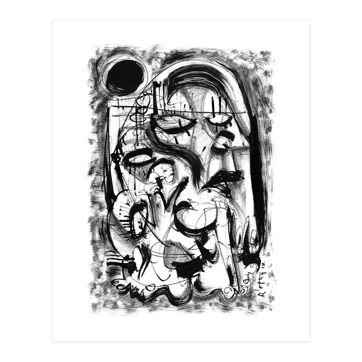 The Witch and Her Sons - b&w (Print Only)