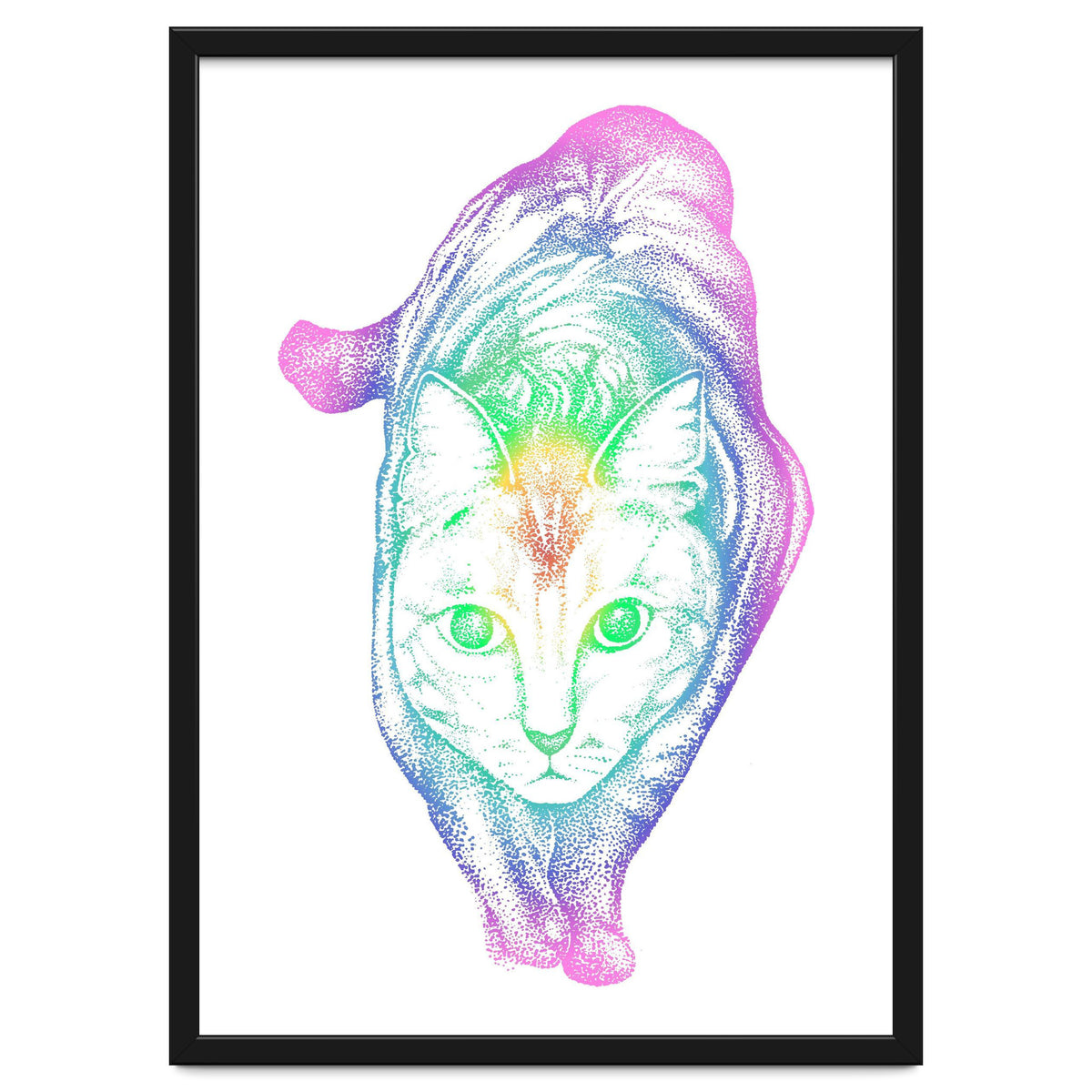 Rainbow Pastel Cat