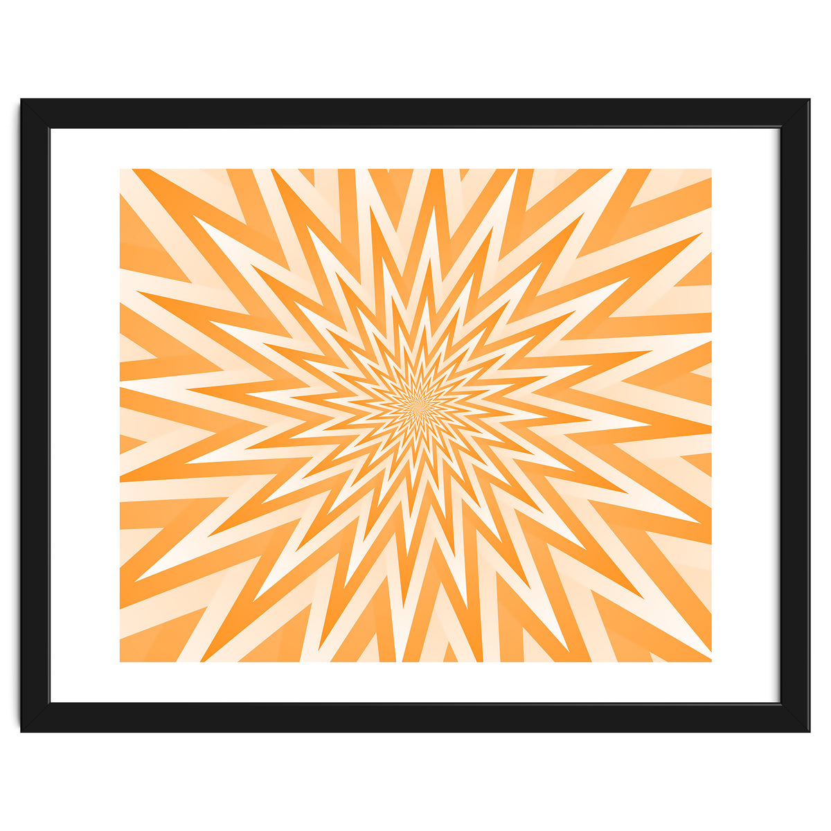 Abstract Orange Geometric Design Art
