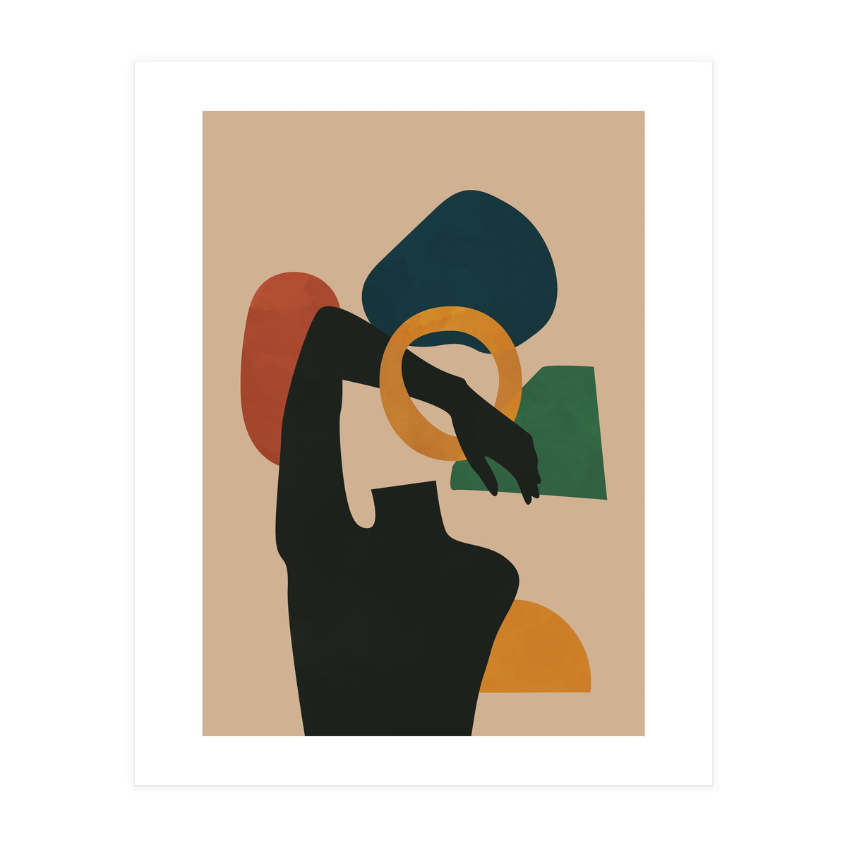 Abstract Body Mind Modern Mid Century (Print Only)