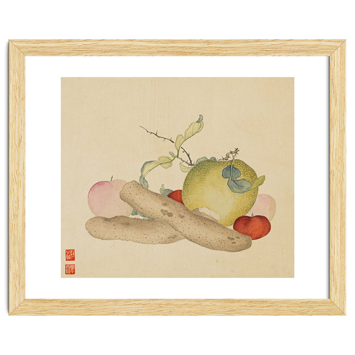 Wang Chengyu~flowers And Vegetables, Vegetables, Fruits, Yam, Apple, Pear
