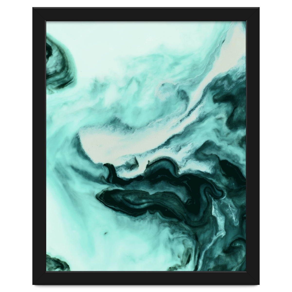 Abstract marbling mint