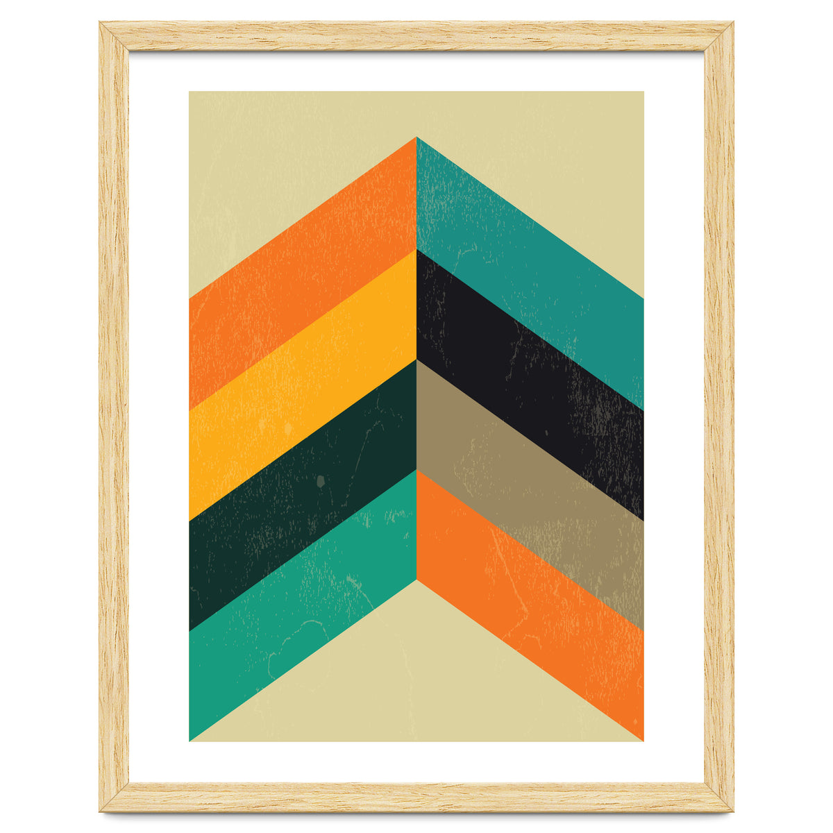 Mid Century Chevron Retro Pop Art