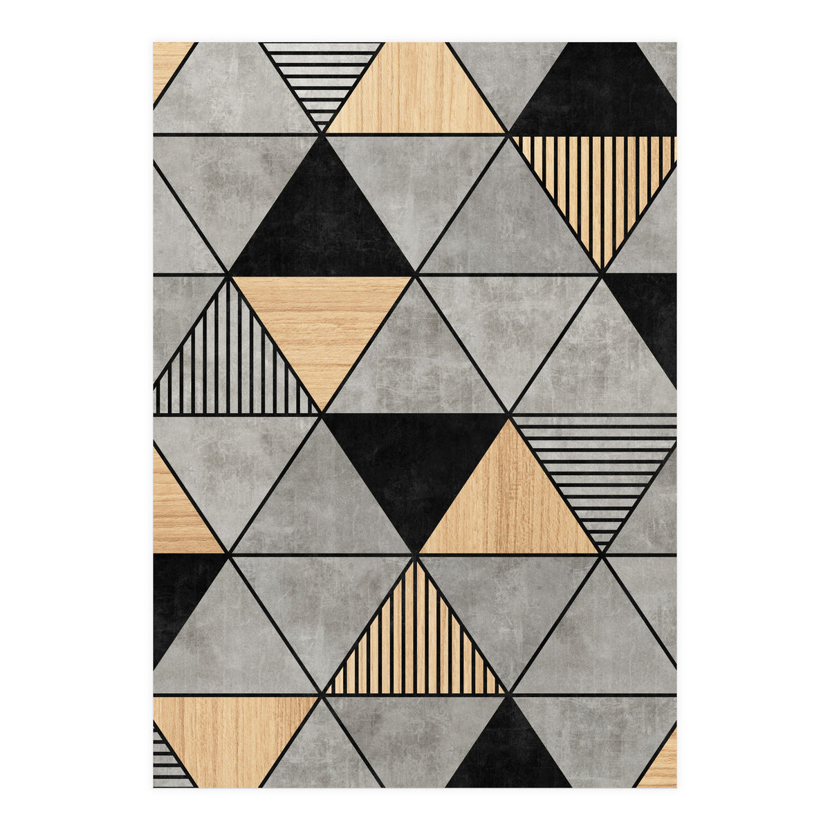 Concrete and Wood Triangles 2 (Print Only)