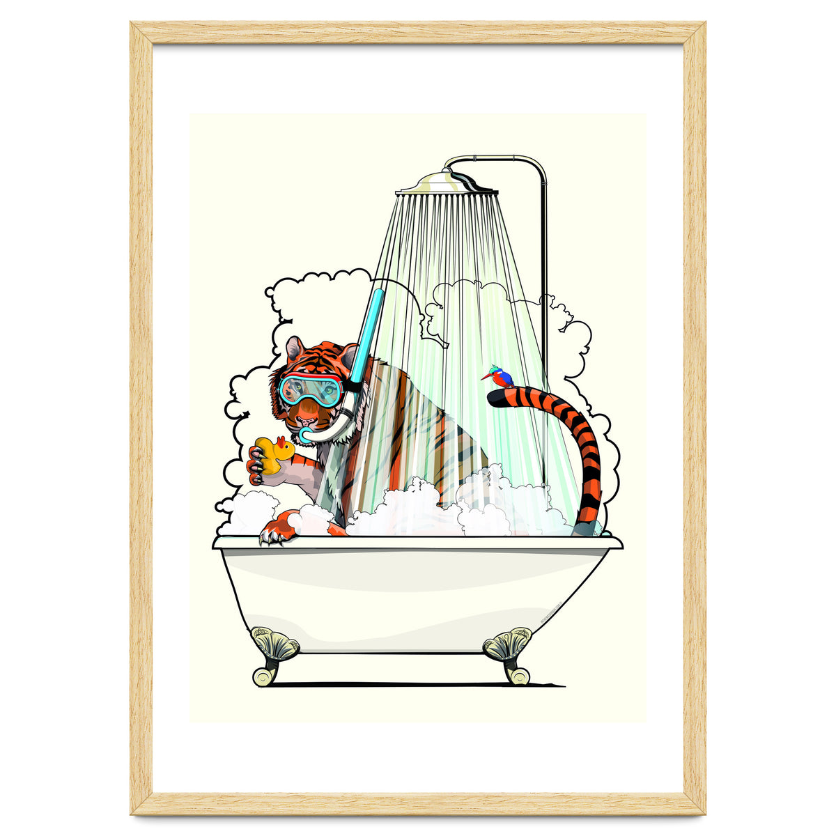 Tiger in the Bath, funny Bathroom Humour