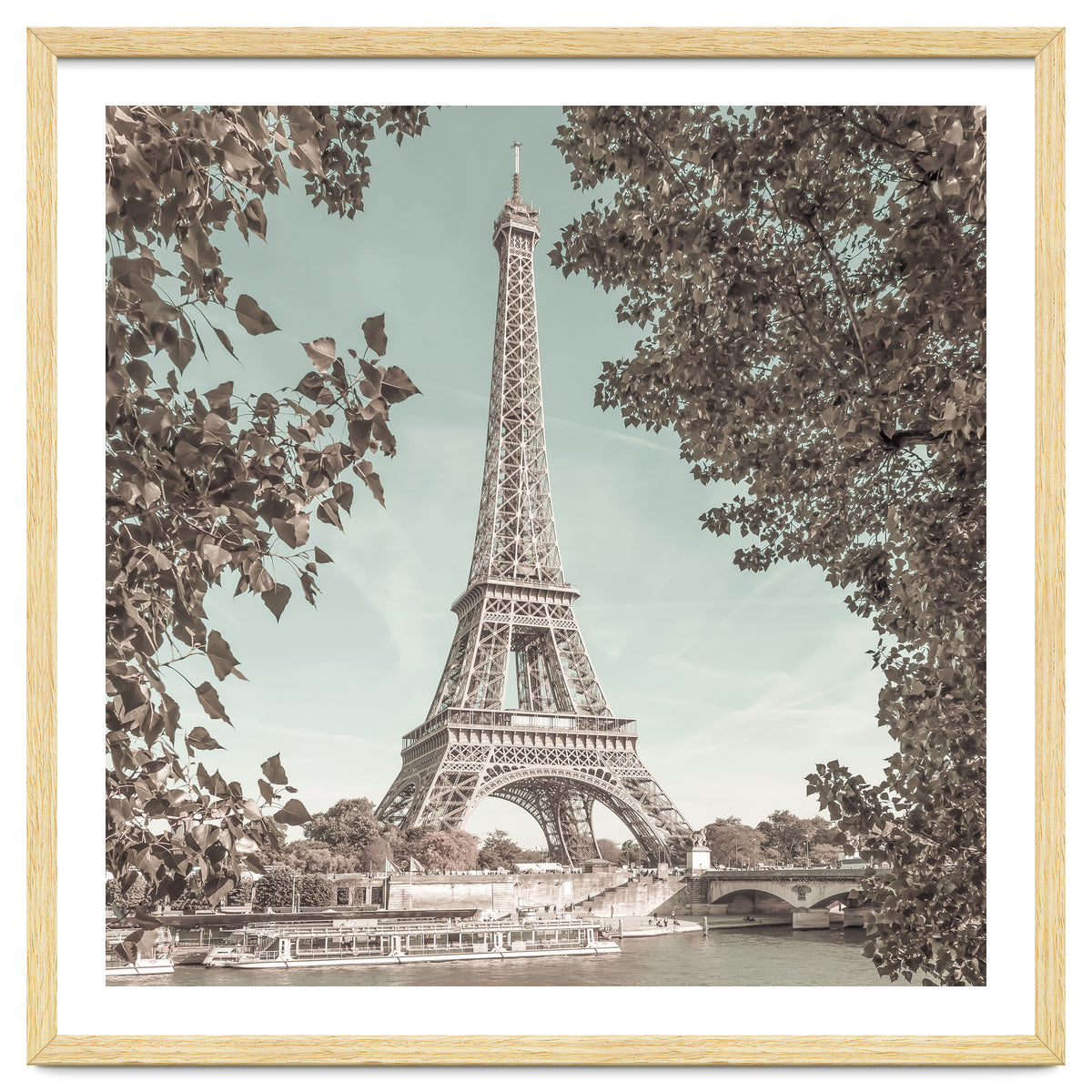 PARIS Eiffel Tower & River Seine | urban vintage style