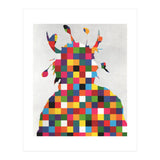 Indian Portrait Disaster · Kicking Bear Colorful Square (Print Only) thumbnail