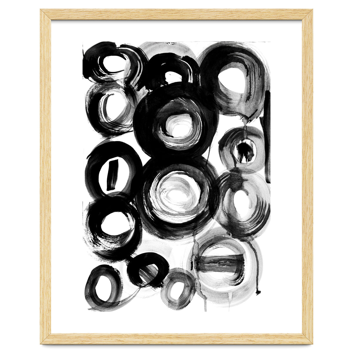 Black and White Ink Circles