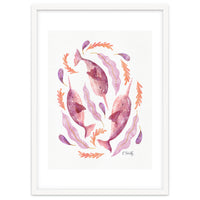Swirling Narwhals | Pink