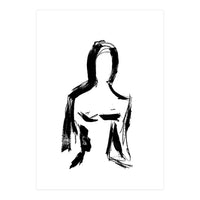 Abstract Monochrome Female Figure (Print Only)