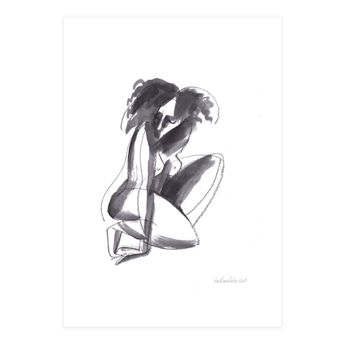 Sitting Nude (Print Only)