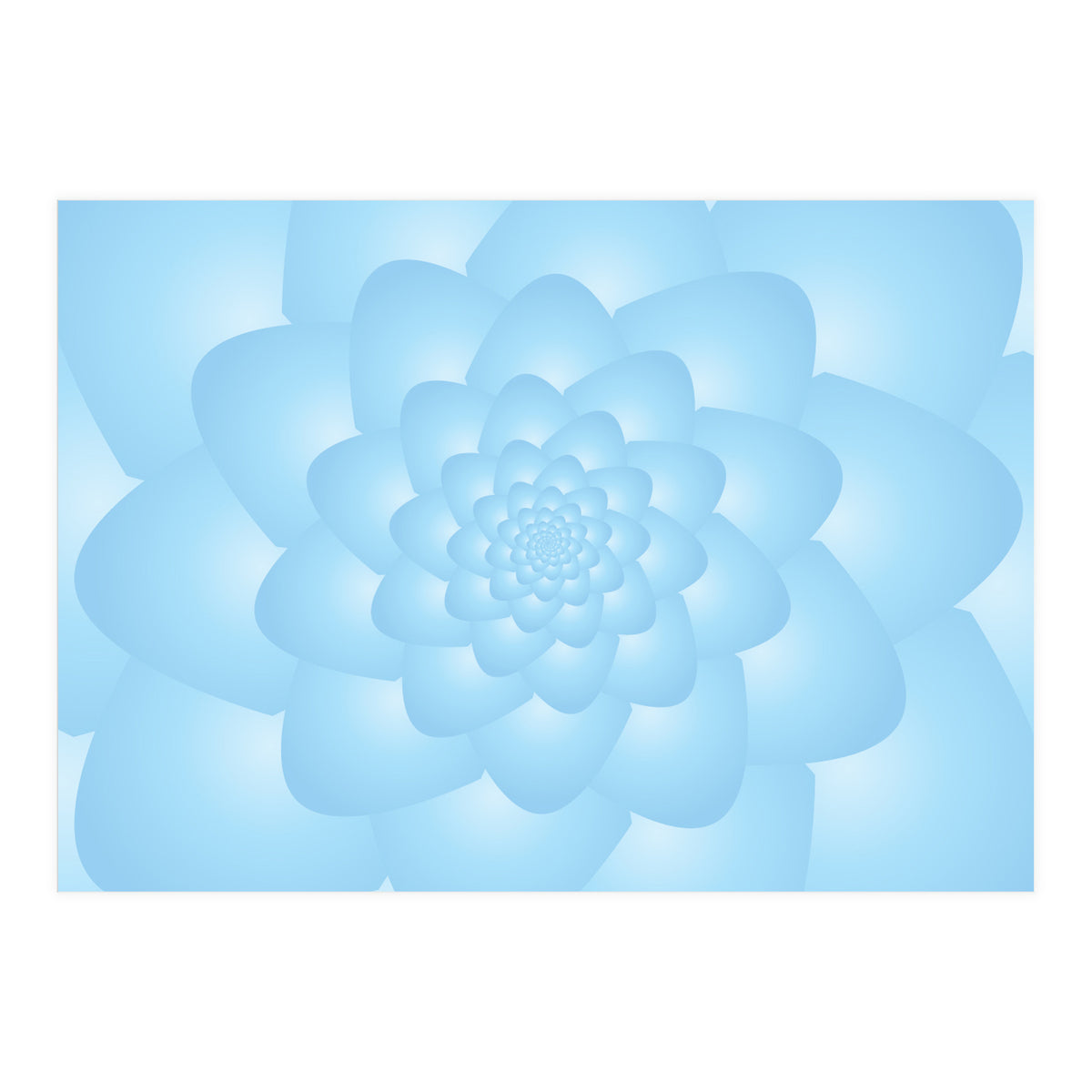 Pastel Colors Flower Pattern Set Blue (Print Only)