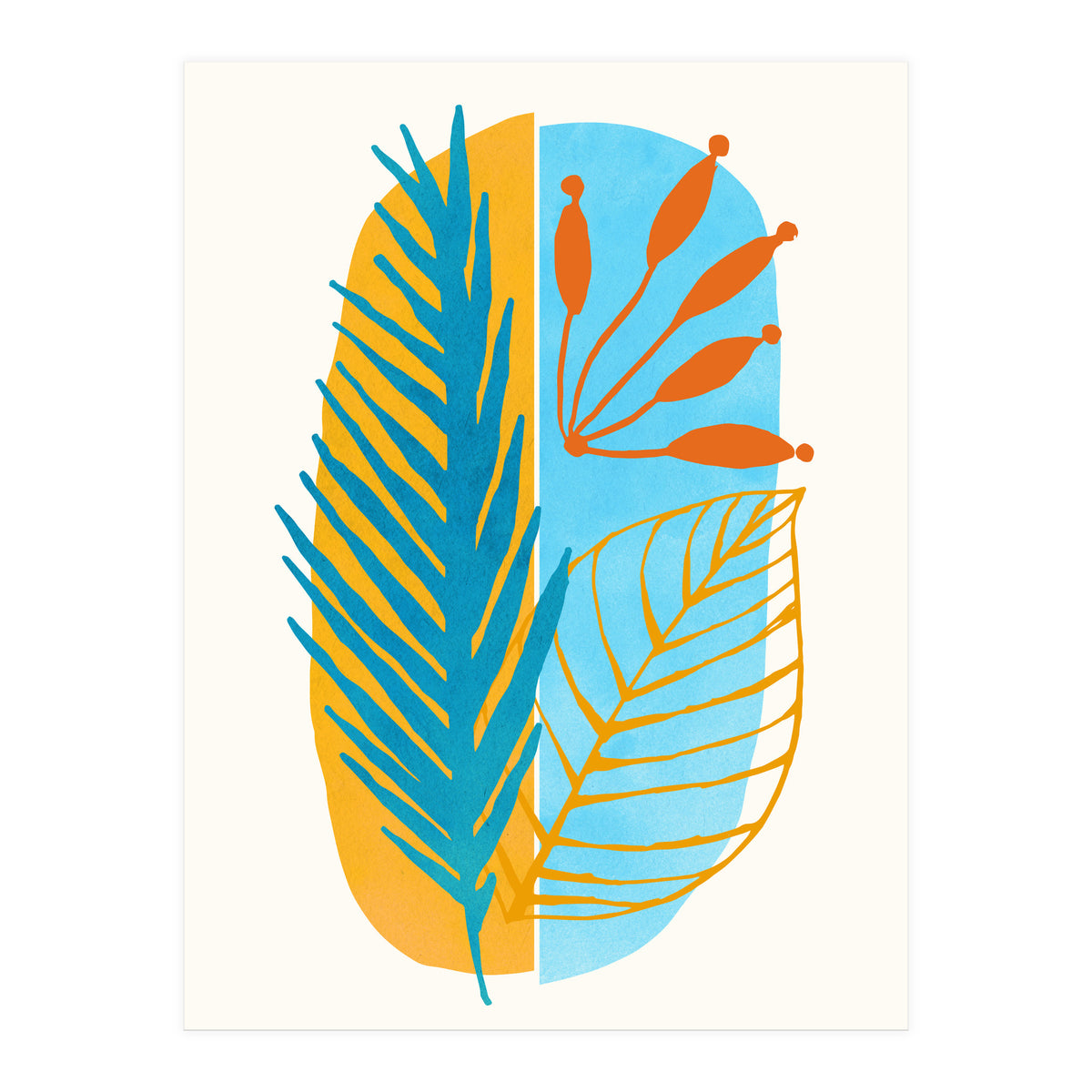 Beach Flora Abstract (Print Only)