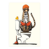 Leopard on the Toilet, Funny Bathroom Humour (Print Only) thumbnail