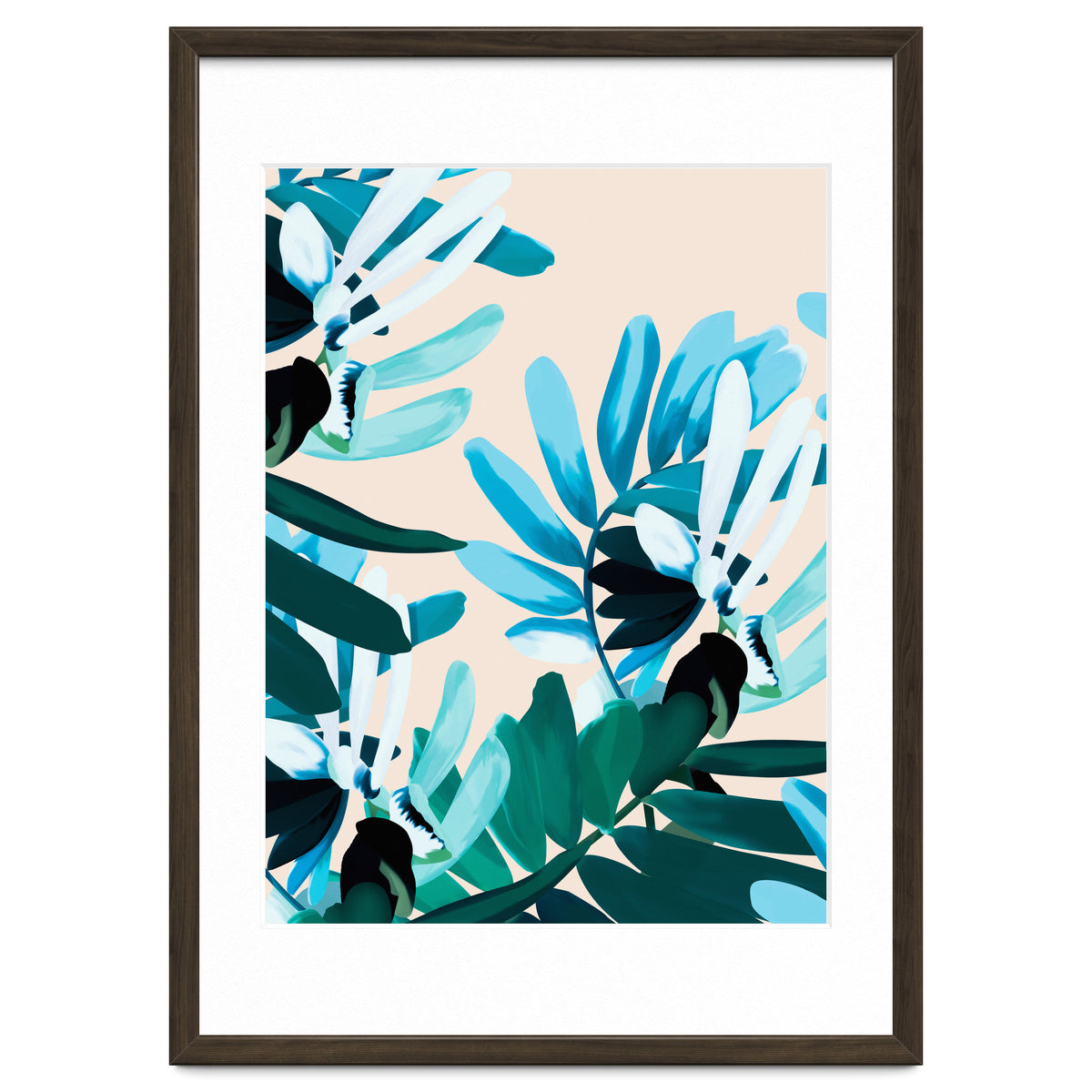 Large bluish botanical leaves