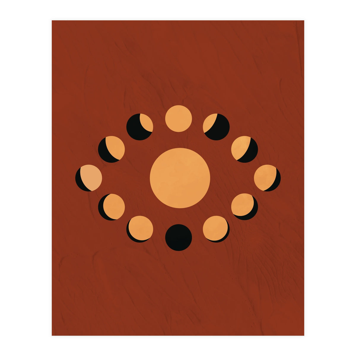 Lunar Eclipse Moon Illustration (Print Only)