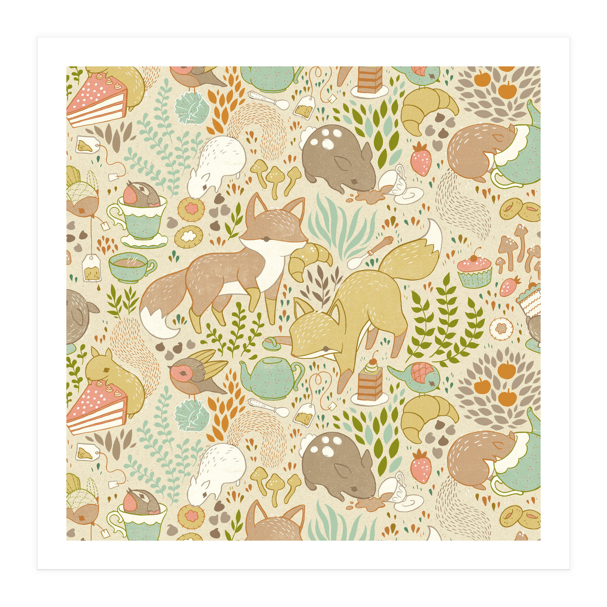 Animals Tea Party (Print Only)