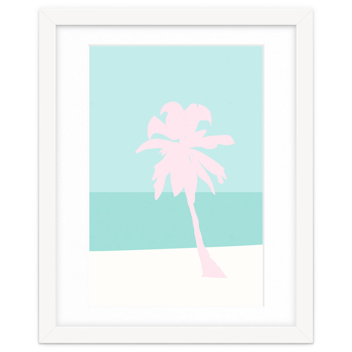 Minimal Palm Tree - Turquoise Coast