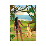 Boho Girl with Cheetah (Print Only) thumbnail
