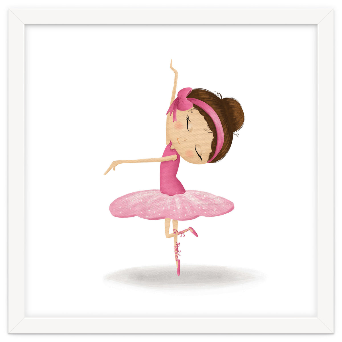 Adorable Twirling Ballerina Nursery Print