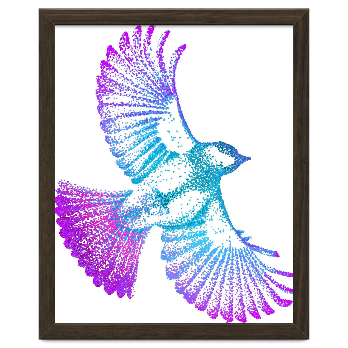 Flying Bird in Electric Blue