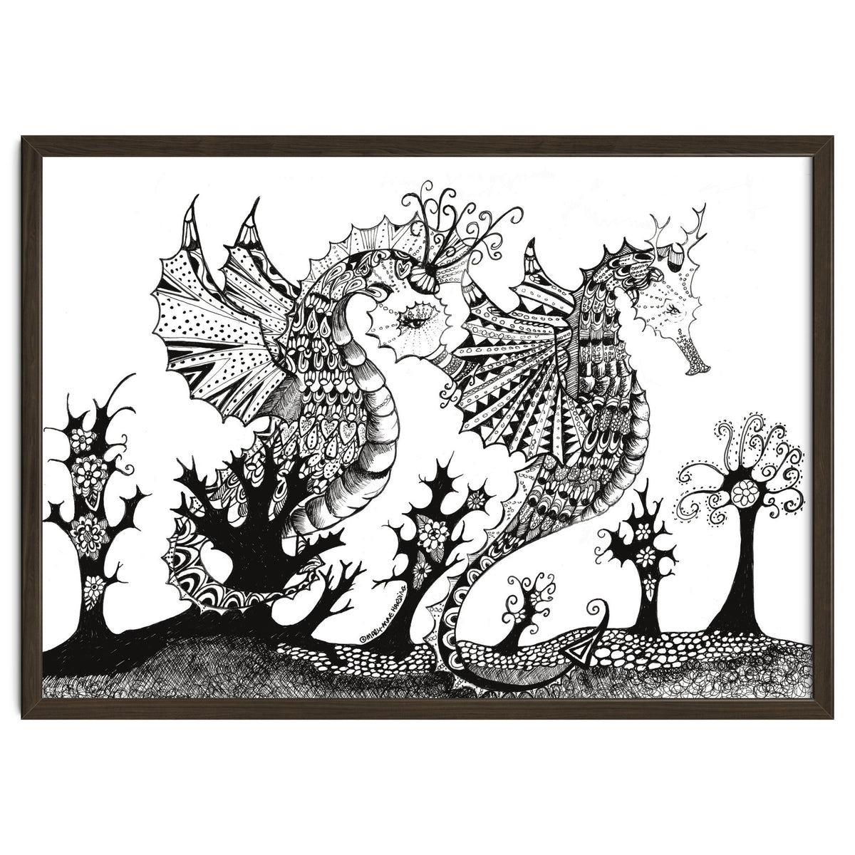 Seahorse Dragons Mystical Home