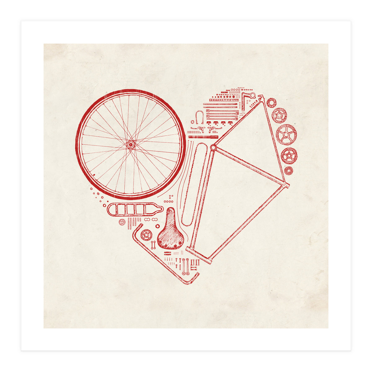 Love Bike Red (Print Only)