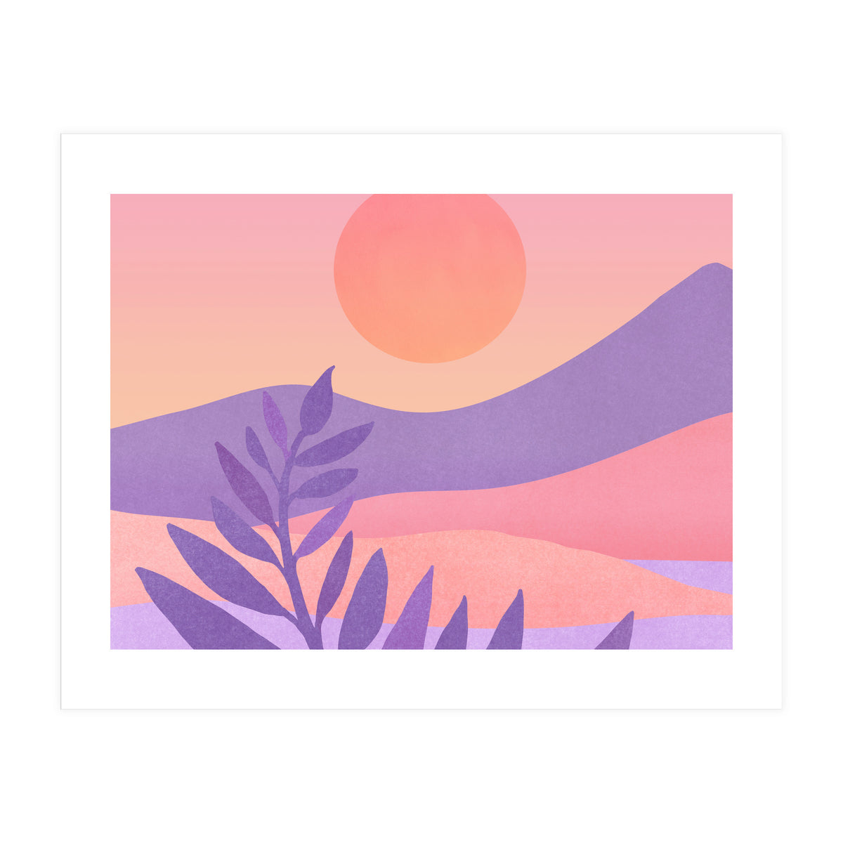 Oasis Sunset Landscape (Print Only)