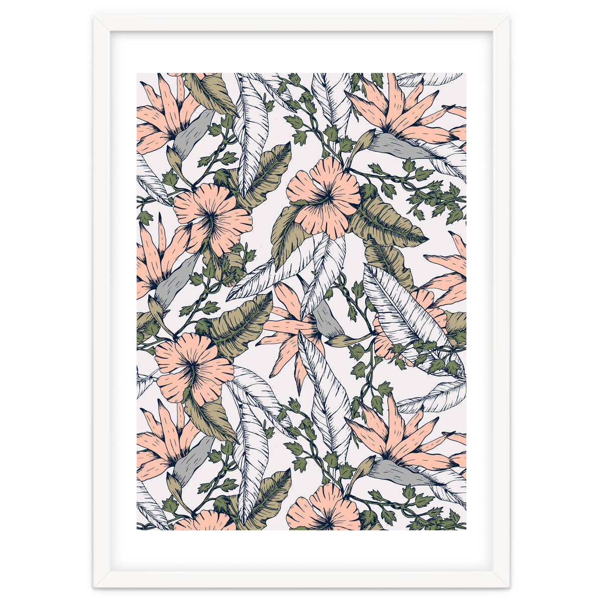 Tropical pattern pastel