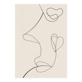 Continuous Line Art Face Drawing Floral Shapes (Print Only) thumbnail
