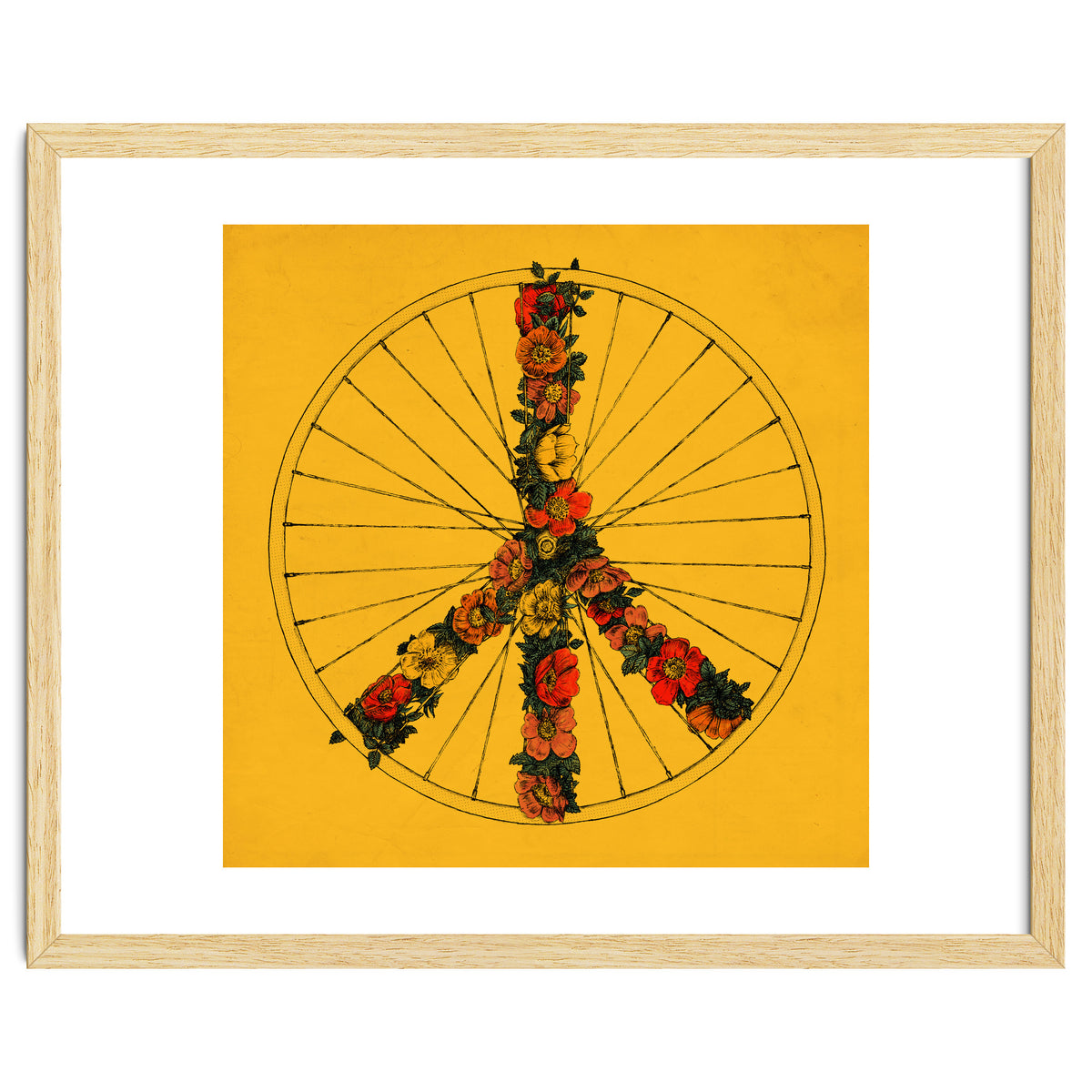 Peace And Bike Yellow