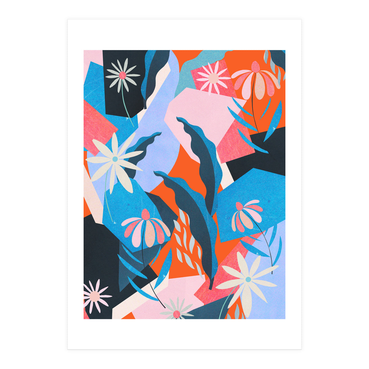 Blue, orange and pink (Print Only)