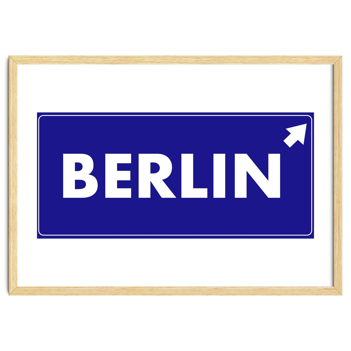 Let`s go to Berlin, Germany! Blue road sign