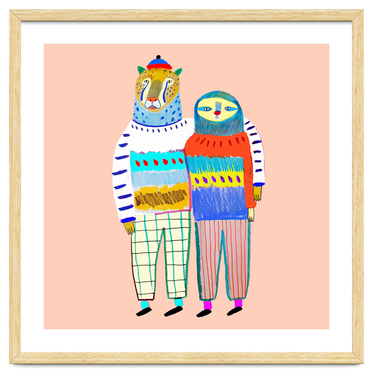 Leopard and Sloth Friends