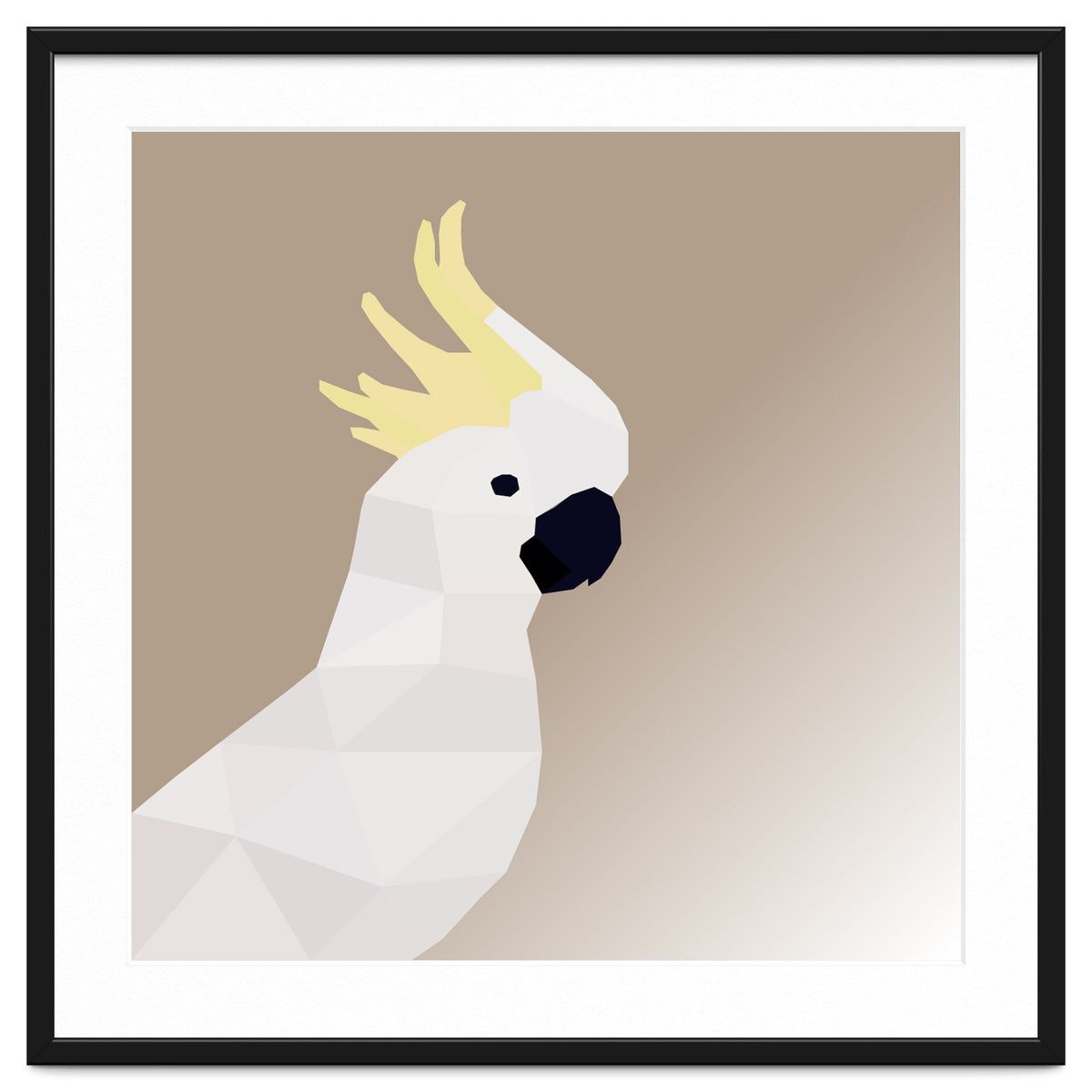Cockatoo Bird Low Poly Art