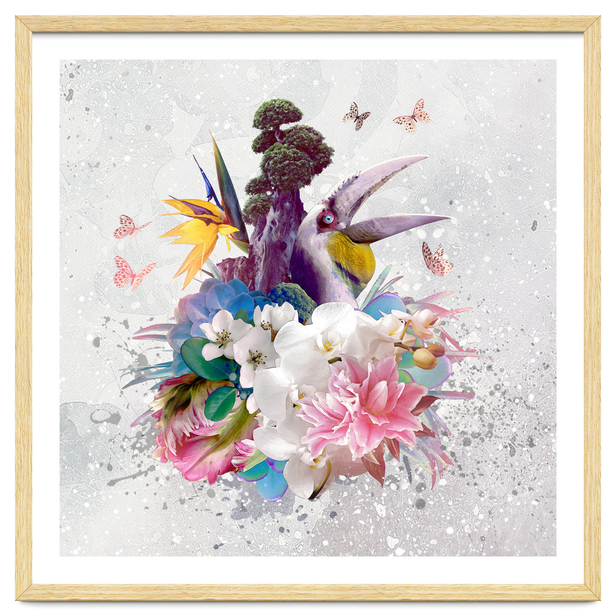 Floral Hornbill Grey