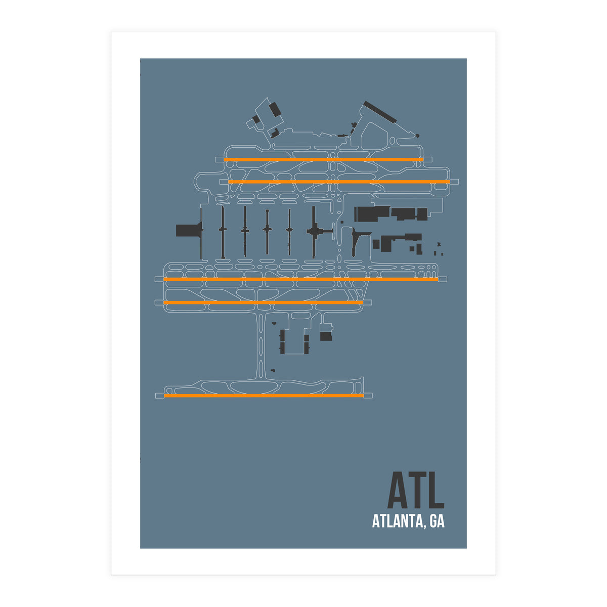 Atlanta Airport Layout (Print Only)