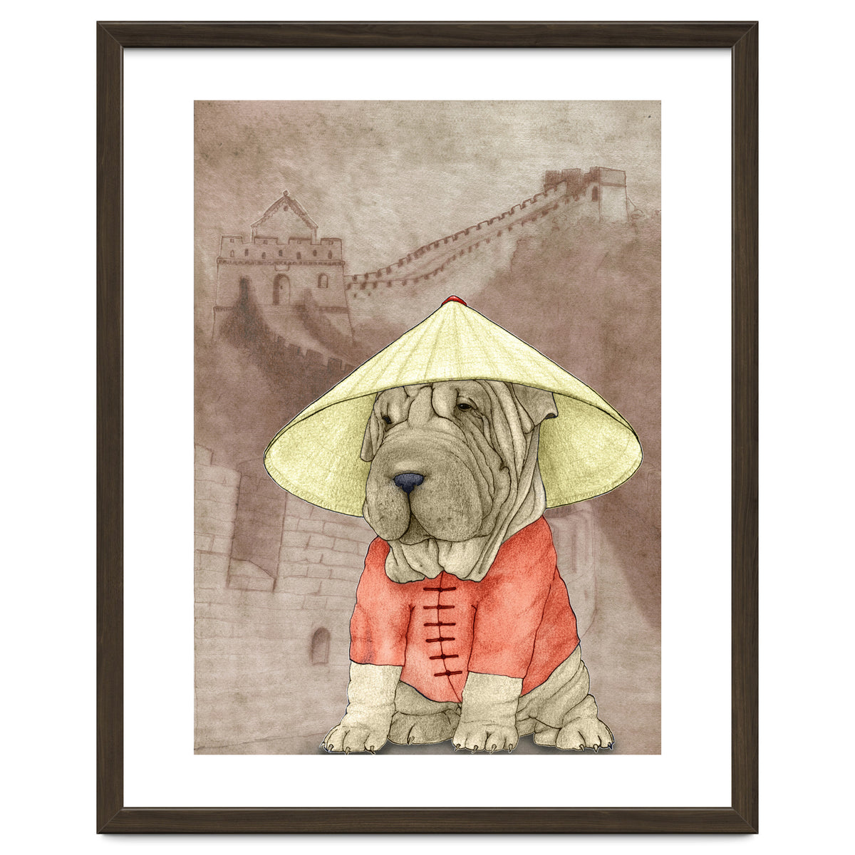 Sharpei With The Great Wall