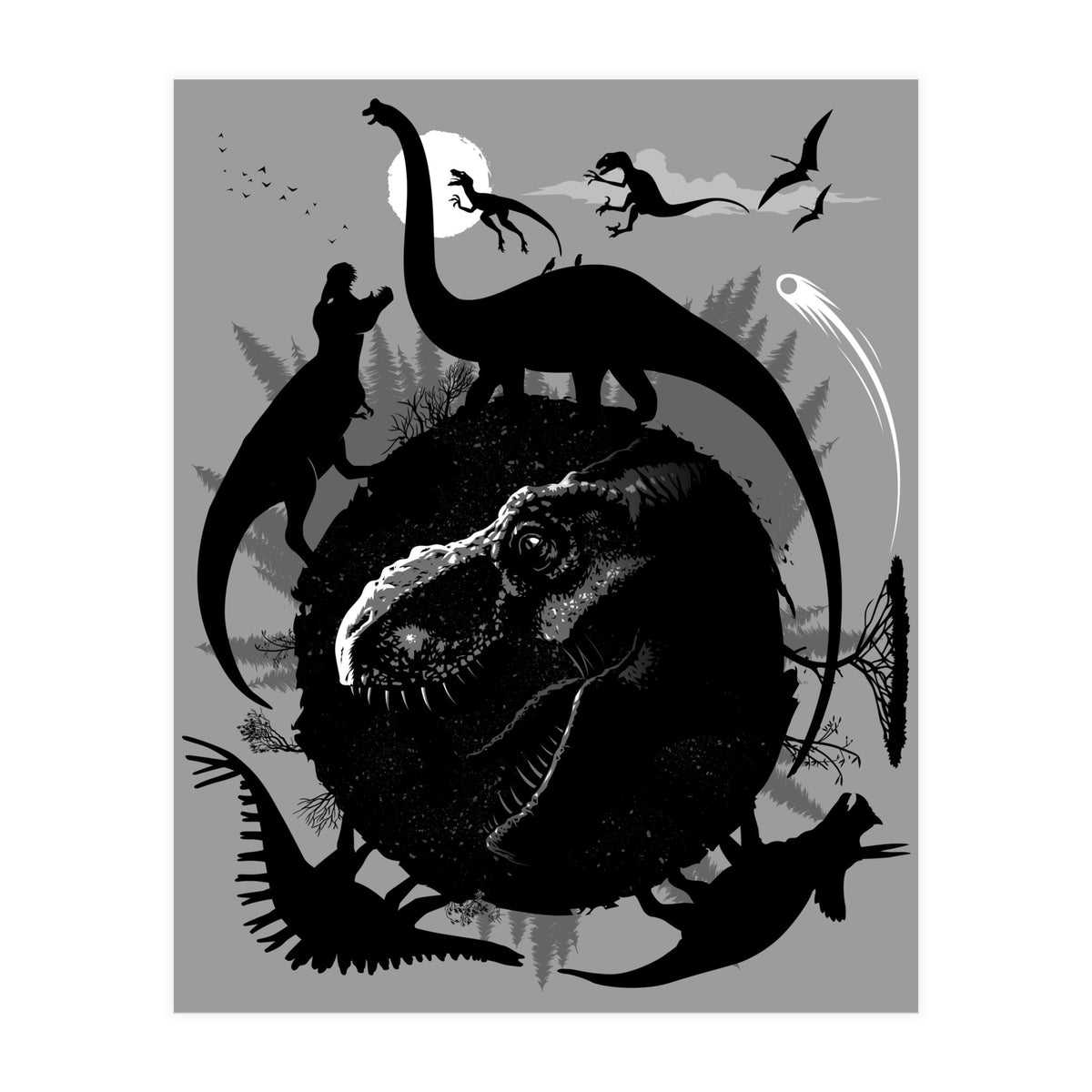 Circle of T-Rex (Print Only)