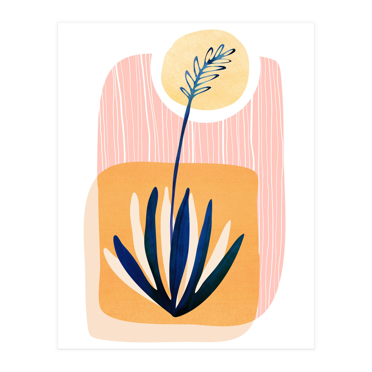 Painted Agave With Sun (Print Only)